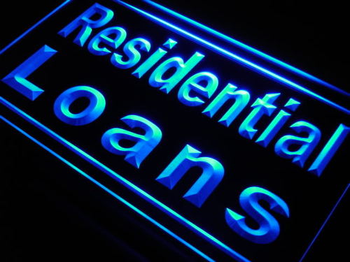 Residential Loans Mortgage Shop Neon Light Sign